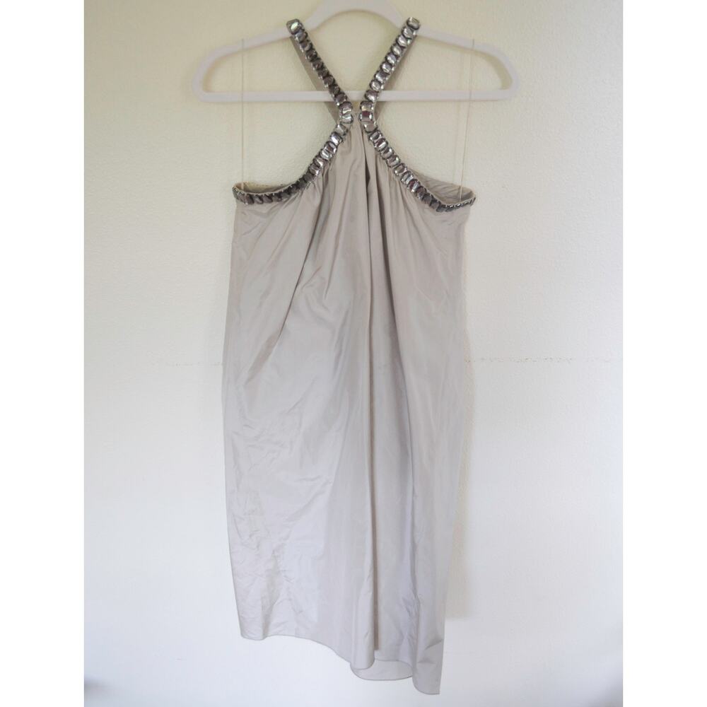 Renato Nucci Y2K Silk Sheath Dress Beaded Neckline - Picture 5 of 6